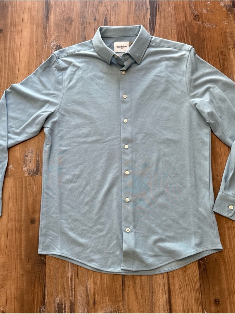Goodfellow & Co Men’s Pale Blue Long-Sleeve Button-Down Shirt